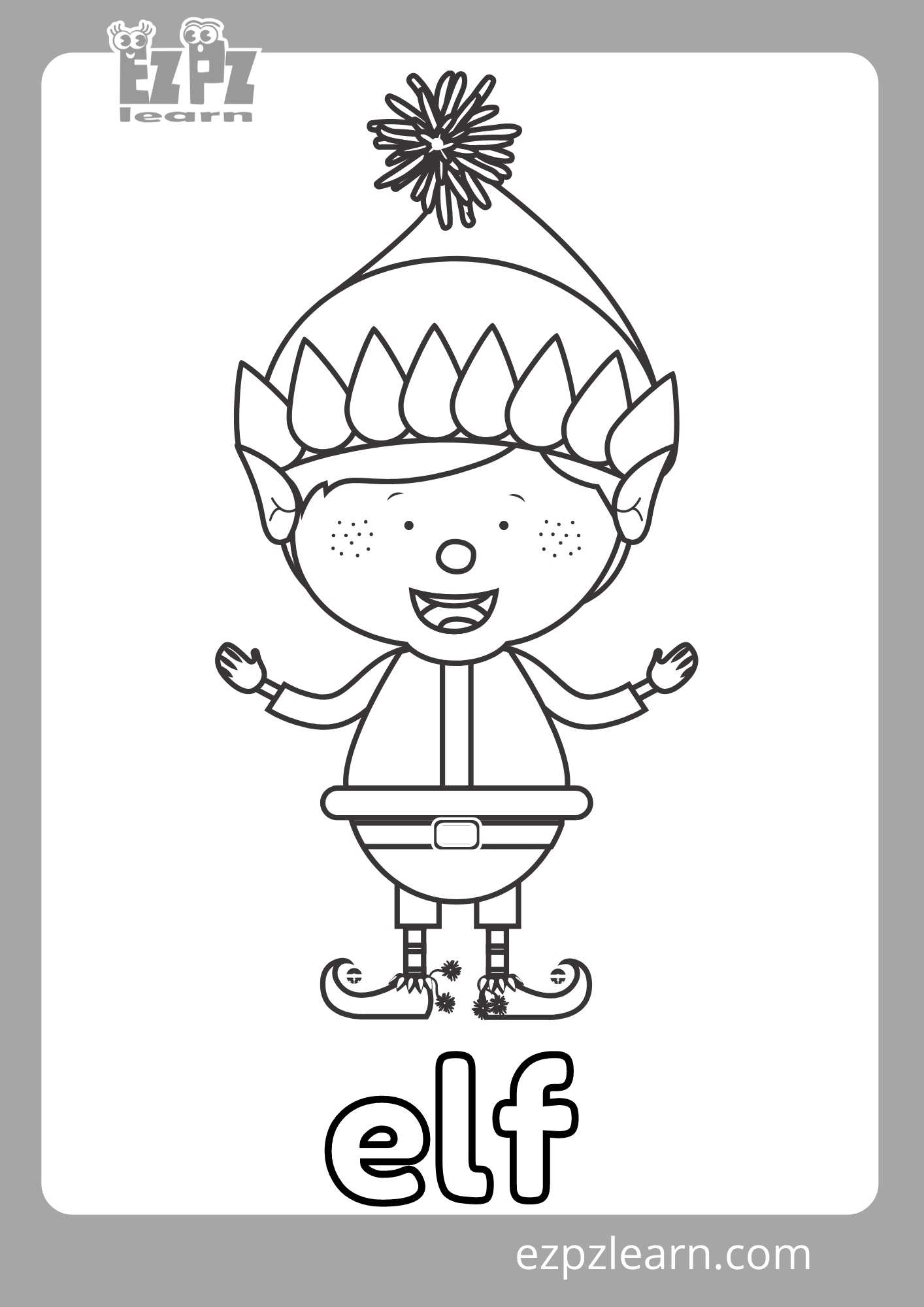 Elf Coloring Page